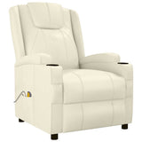 Massage Chair Cream White Faux Leather