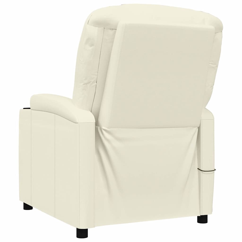 Massage Chair Cream White Faux Leather