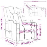Massage Chair Cream White Faux Leather - Extra Image
