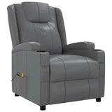 Massage Chair Anthracite Faux Leather - Front View