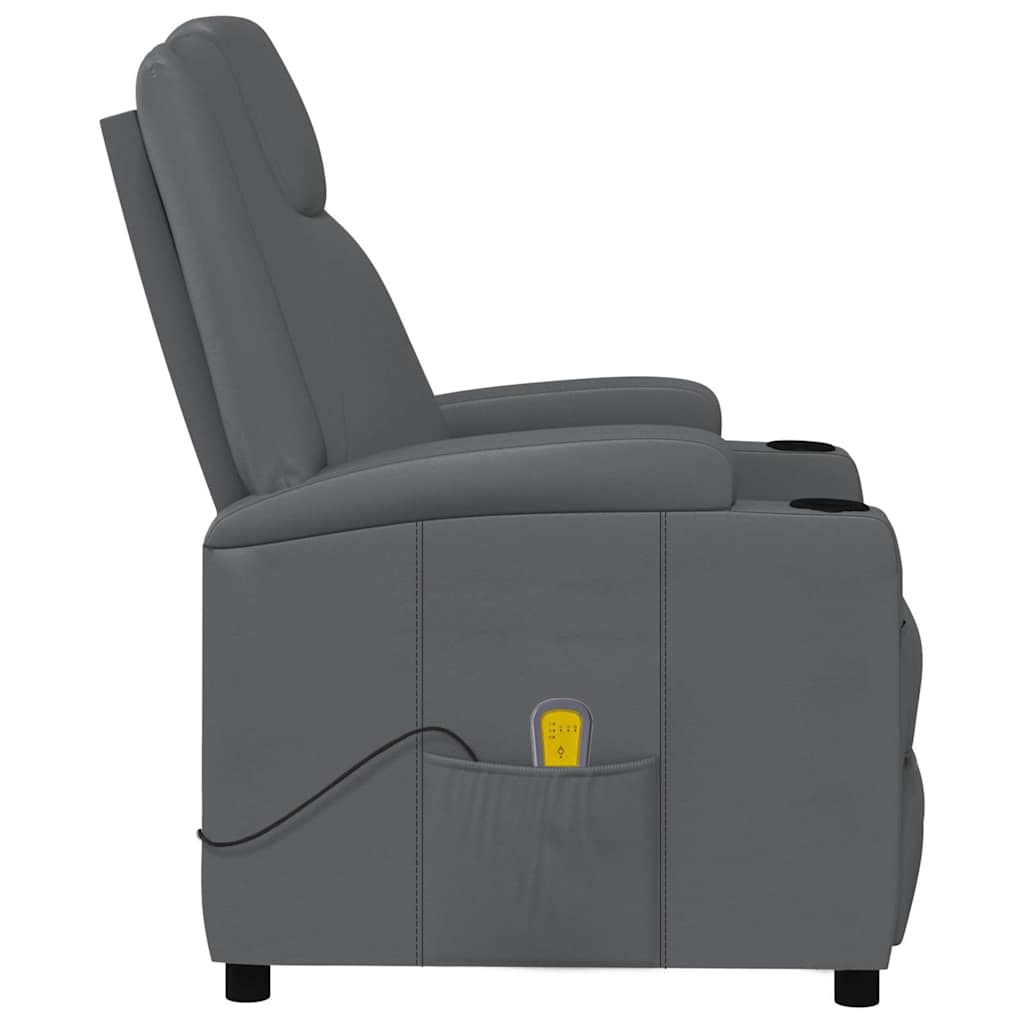 Massage Chair Anthracite Faux Leather