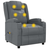 Massage Chair Anthracite Faux Leather - Low Angle