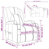 Massage Chair Anthracite Faux Leather