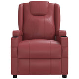 Massage Chair Wine Red Faux Leather - Side View