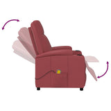 Massage Chair Wine Red Faux Leather - Close-Up Angle