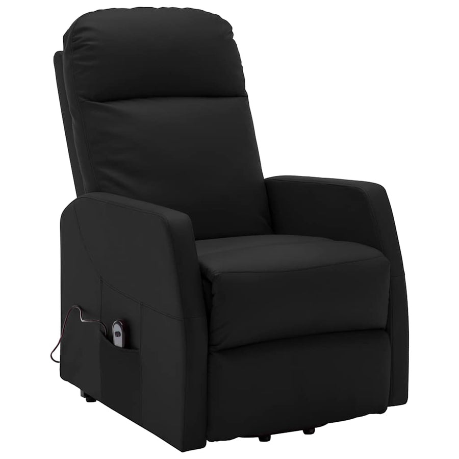 Stand up Chair Black Faux Leather