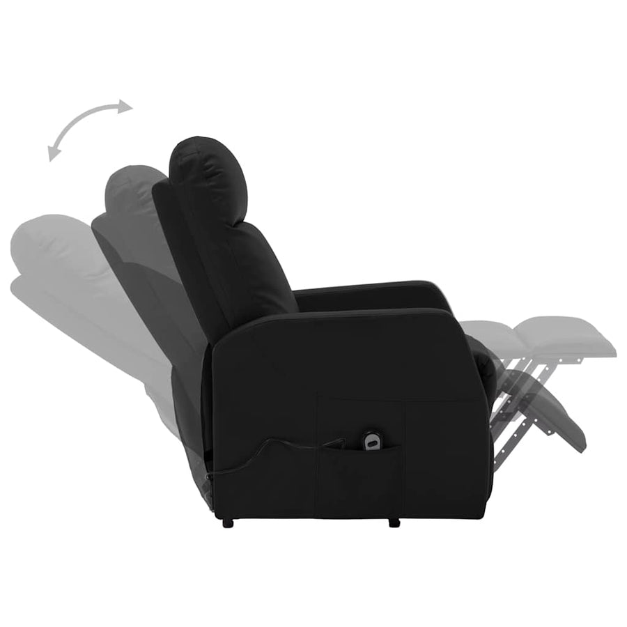 Stand up Chair Black Faux Leather