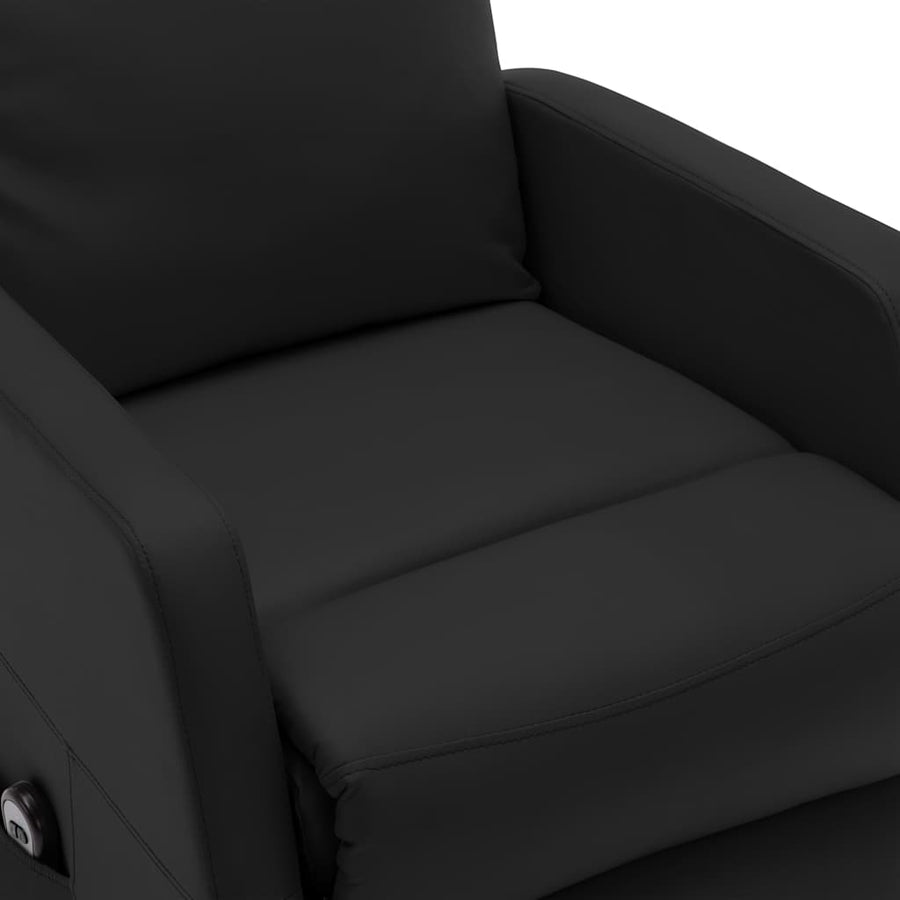 Stand up Chair Black Faux Leather