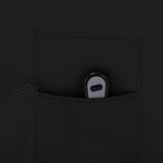 Stand up Chair Black Faux Leather