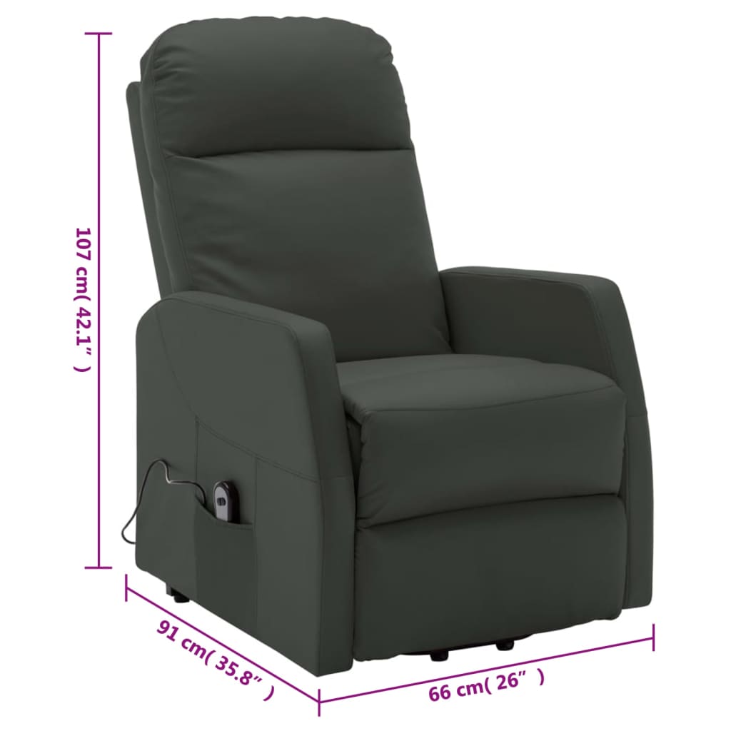 Stand up Chair Anthracite Faux Leather