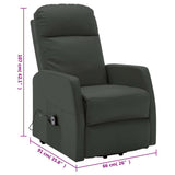 Stand up Chair Anthracite Faux Leather - Low Angle