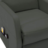 Stand up Massage Chair Anthracite Faux Leather - Rear View