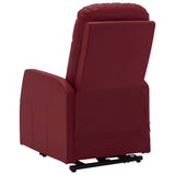 Stand up Massage Chair Wine Red Faux Leather - 45-Degree Angle