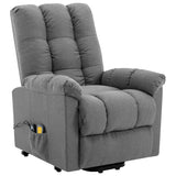 Stand up Massage Chair Light Grey Fabric - Front View