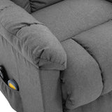 Stand up Massage Chair Light Grey Fabric - Rear View