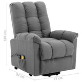 Stand up Massage Chair Light Grey Fabric - Low Angle