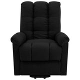 Stand up Massage Chair Black Fabric - Side View