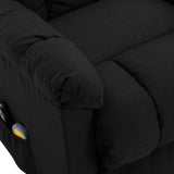 Stand up Massage Chair Black Fabric - Rear View