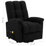 Stand up Massage Chair Black Fabric - Low Angle
