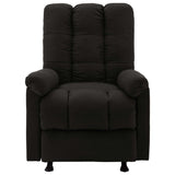 Massage Reclining Chair Black Fabric - Front View
