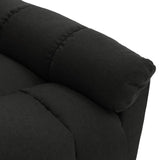 Massage Reclining Chair Black Fabric - Close-Up Angle
