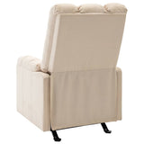 Massage Reclining Chair Cream Fabric