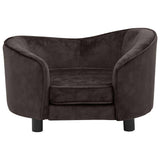 Dog Sofa Brown 69x49x40 cm Plush - Side View