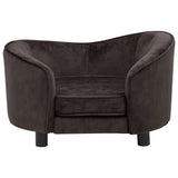 Dog Sofa Brown 69x49x40 cm Plush - Side View