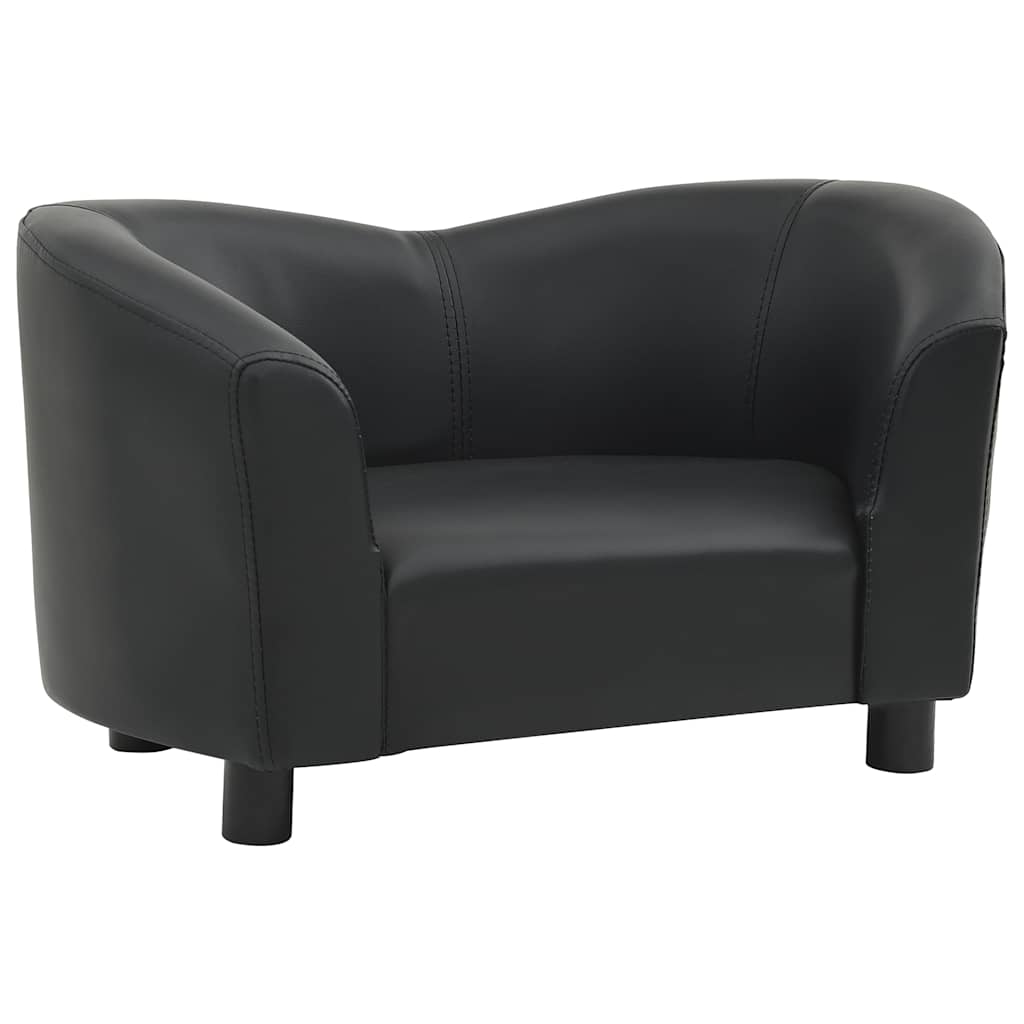 Dog Sofa Black 67x41x39 Cm Faux Leather