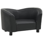 Dog Sofa Black 67x41x39 Cm Faux Leather