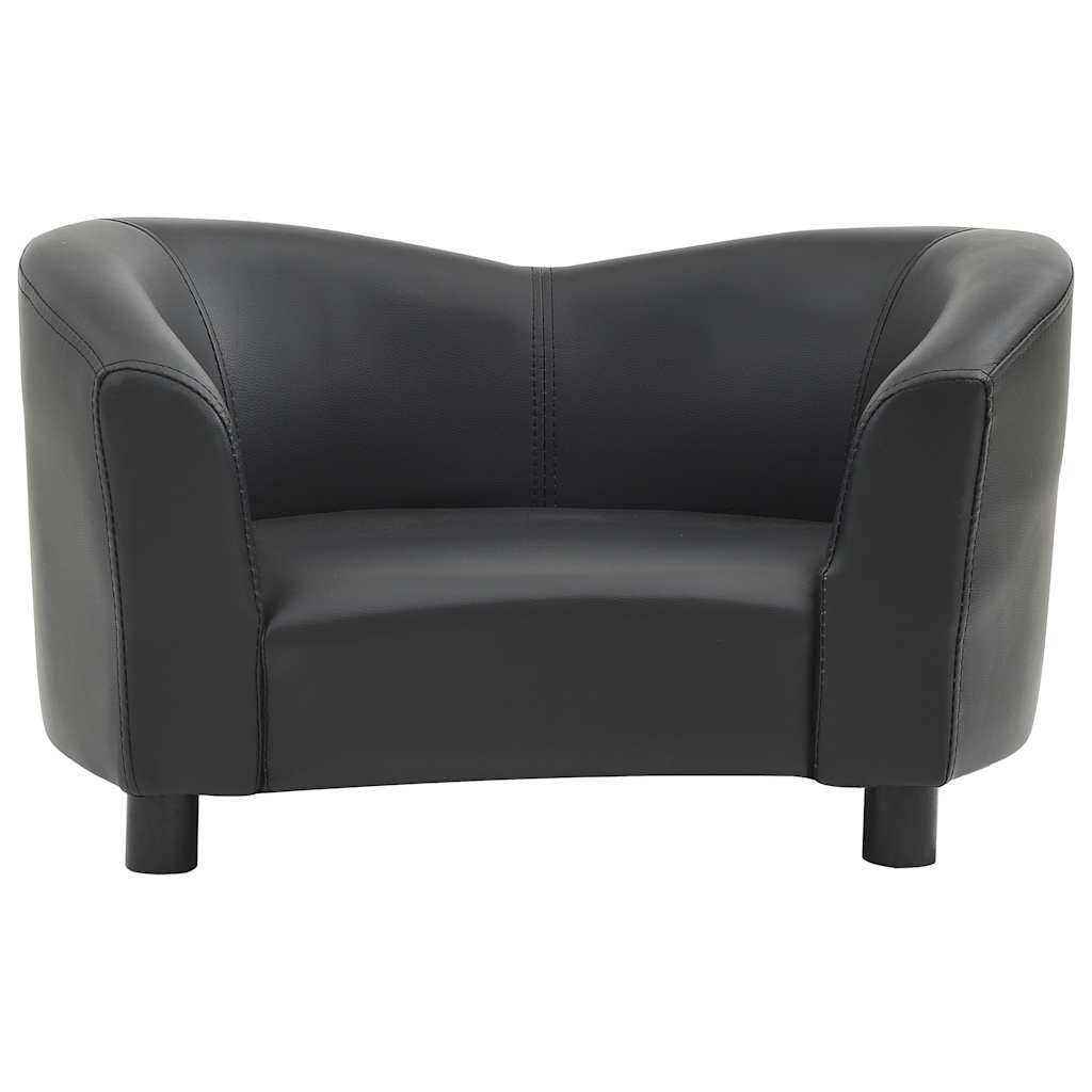 Dog Sofa Black 67x41x39 Cm Faux Leather