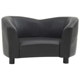 Dog Sofa Black 67x41x39 Cm Faux Leather