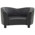 Dog Sofa Black 67x41x39 Cm Faux Leather