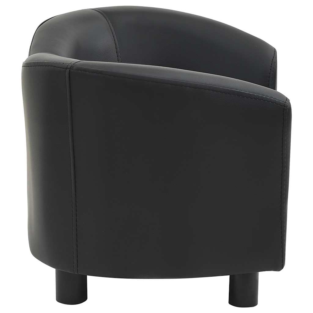Dog Sofa Black 67x41x39 Cm Faux Leather