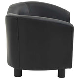 Dog Sofa Black 67x41x39 Cm Faux Leather