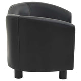 Dog Sofa Black 67x41x39 cm Faux Leather - Top-Down View