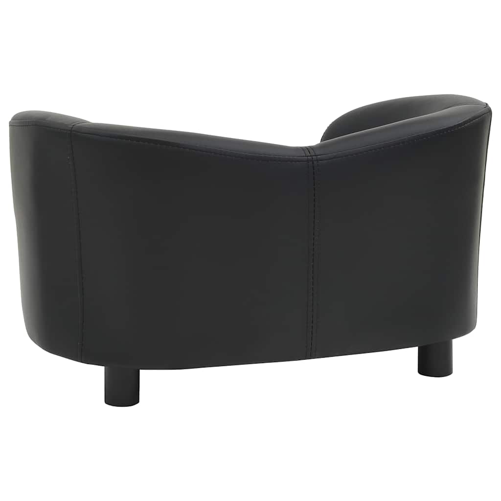 Dog Sofa Black 67x41x39 Cm Faux Leather