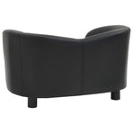 Dog Sofa Black 67x41x39 Cm Faux Leather