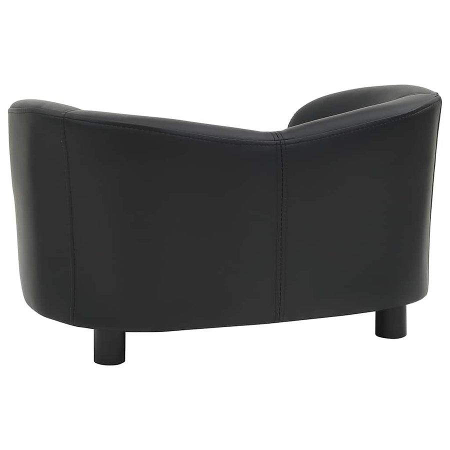 Dog Sofa Black 67x41x39 Cm Faux Leather