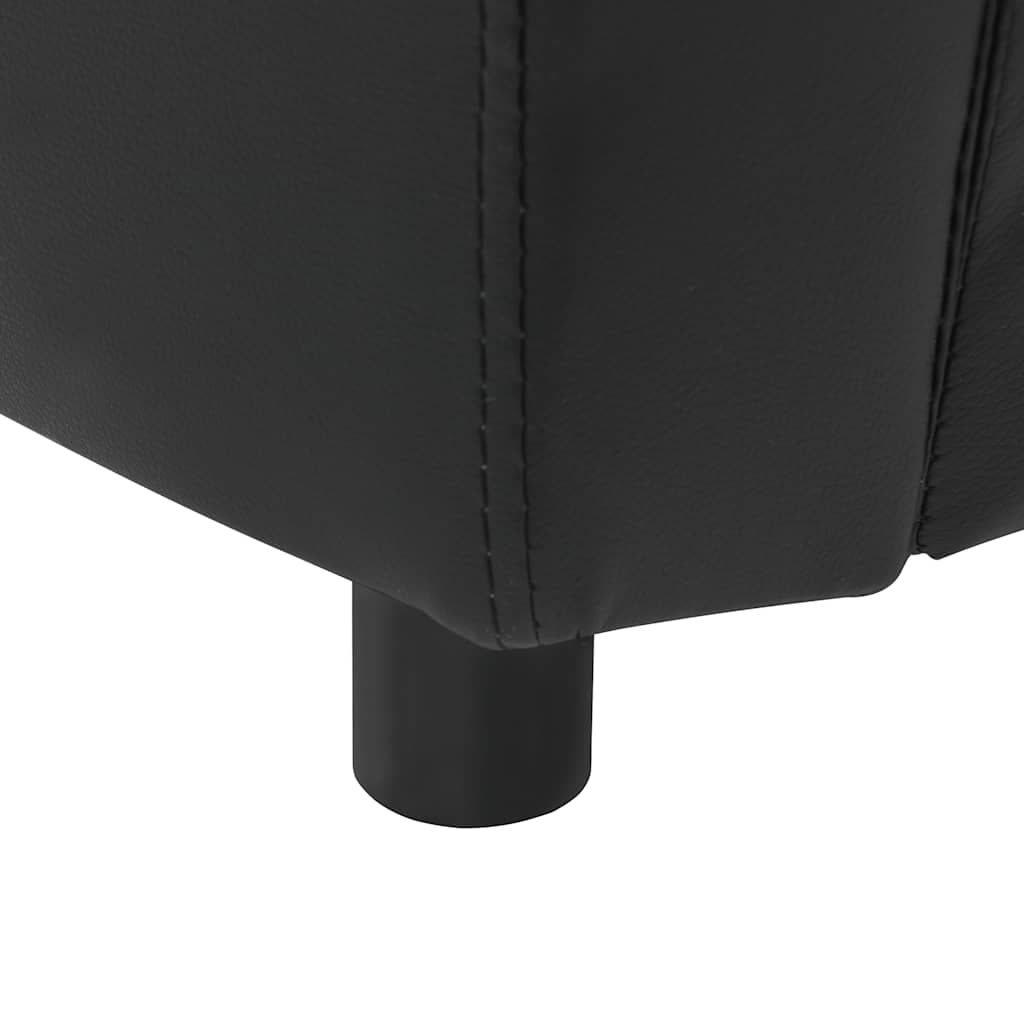 Dog Sofa Black 67x41x39 Cm Faux Leather