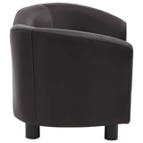 Dog Sofa Brown 67x41x39 cm Faux Leather - Top-Down View