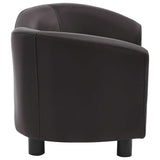 Dog Sofa Brown 67x41x39 cm Faux Leather - Top-Down View