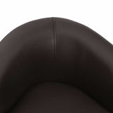 Dog Sofa Brown 67x41x39 cm Faux Leather - Rear View