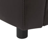 Dog Sofa Brown 67x41x39 cm Faux Leather - Close-Up Angle