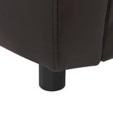Dog Sofa Brown 67x41x39 cm Faux Leather - Close-Up Angle