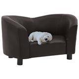 Dog Sofa Brown 67x41x39 cm Faux Leather
