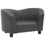 Dog Sofa Grey 67x41x39 Cm Faux Leather