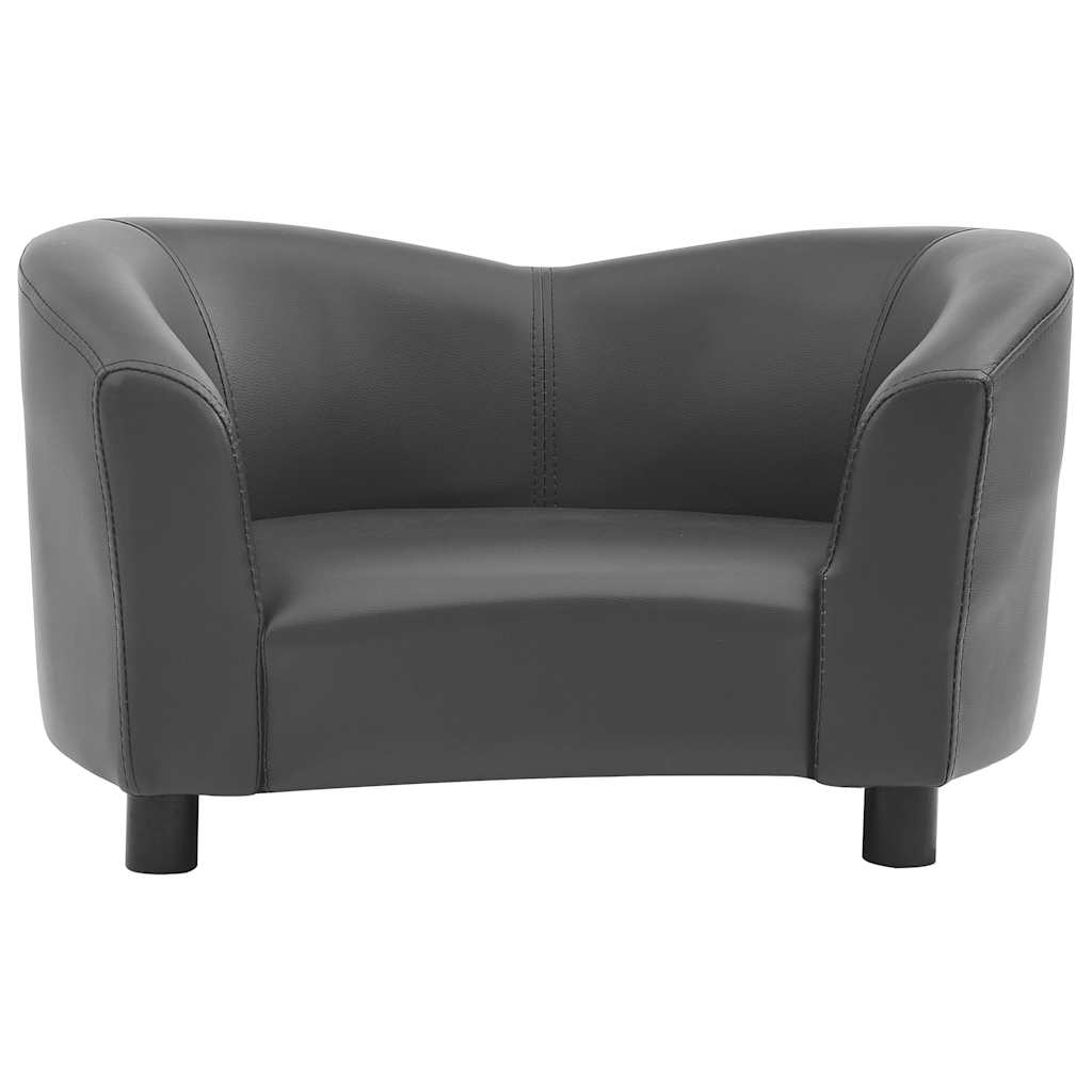 Dog Sofa Grey 67x41x39 Cm Faux Leather