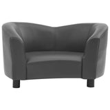 Dog Sofa Grey 67x41x39 Cm Faux Leather