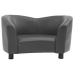 Dog Sofa Grey 67x41x39 Cm Faux Leather